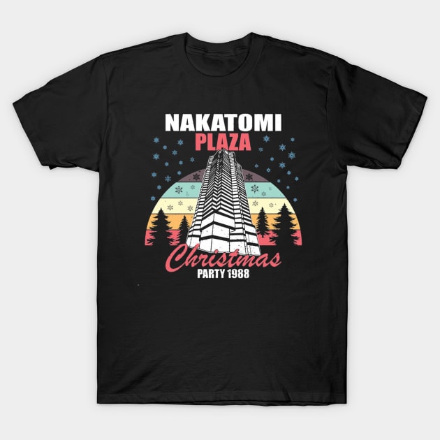 Retro Nakatomi Plaza Party 1968 T-Shirt by Jusstea